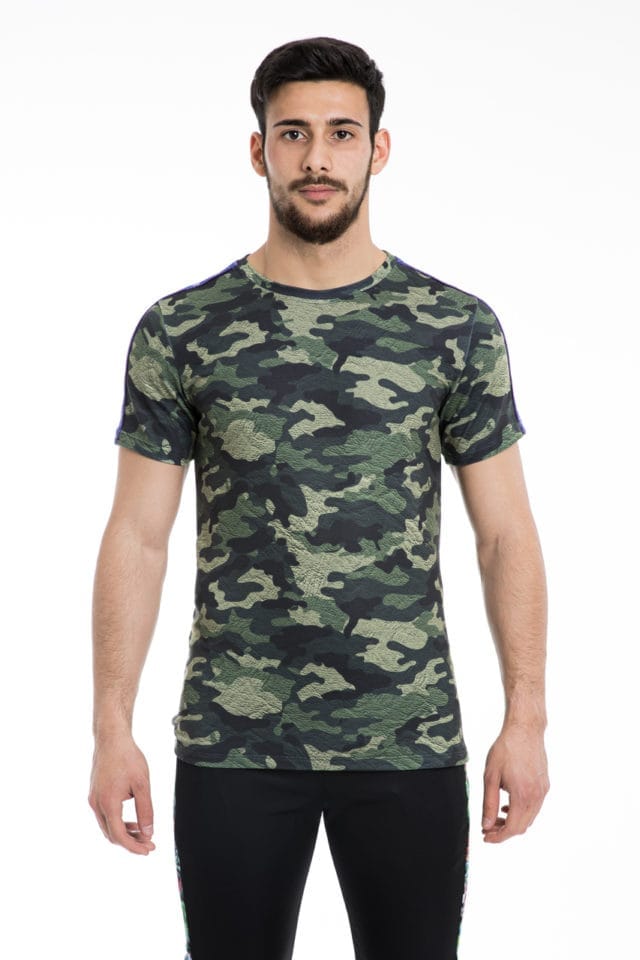 T-shirt Camou Blue Stars